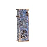 Retro-Kerosinfeuerzeug aus Messing, schlank und windfest, graviertes Metall, Klassische, sanfte Flamme mit altmodischem Feuersteinrad, for Männer (Brennstoff Nicht enthalten).