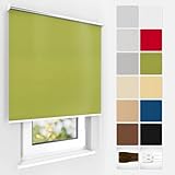 Estika Verdunklungsrollo Deckenmontage und Wandmontage nach maß, 13 Farben, Breite 50-149 cm, Höhe 150 cm und 220 cm, Thermorollo hitzeschutz, Jalousien Fenster