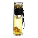 -Tee-Ei-Flasche – 7 x 7 x 23 cm große Teetasse, 304-Edelstahlfilter, tragbarer, auslaufsicherer Becher mit Frucht-Ei | Ideales Reisezubehör für Zuhause und Studio, Teezubereitung im Freien und Bür