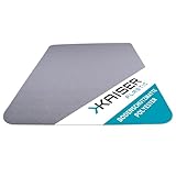 Kaiser Bodenschutzmatte hellgrau 90x120 cm - Schreibtischunterlage schwarz - Schreibtischstuhl Unterlage -Schreibtischstuhlunterlage rutschfest - Schutzmatte Bürostuhl - Obeseite Teppich
