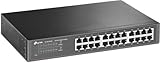 TP-Link TL-SG1024D 24 Port Gigabit Netzwerk Switch (Rackmount, 48Gbit/s Switching-Kapazität, 24*RJ-45 Ports, Metallgehäuse, IGMP-Snooping, unmanaged, Plug-und-Play) schwarz
