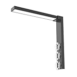 Aquarium-LED-Licht mit Touch-Schalter, blau und weiß, Dual-Modus für kleine Aquarien, 6 LEDs mit Nachtlicht, spritzwassergeschützt, mattierte Abdeckung, Saugnapfhalterung für