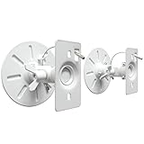 Drall 2 Stück Universal Wandhalterungen für Lautsprecher Boxen bis 15 kg - neigbar schwenkbar drehbar - Boxenhalterung für Deckenmontage Wandmontage Befestigung - weiß Modell: BS9W