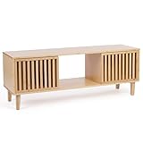 MY FAT GORILLA TV Schrank Lowboard – Stilvolles TV Board aus Holz mit Lamellentüren – Fernsehschrank für Wohnzimmer – Modernes TV Möbel mit Stauraum – TV Sideboard, Unterschrank & Regal