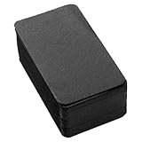 OFFSCH 100st Leeres Kartenmaterial Schwarze Notizkarten Kleine Notizkarten Schwarze Visitenkarten Schwarze Karte Leere Notizkarten Leere Karte Danke Dir Karte Mini-lernkarten Papier Black