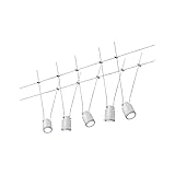 3980 Wire System TunLED 5x4W Weiß/Chrom matt 230/12V 3980 Seilleuchte Seillampe Deckenleuchte Decken