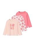 Vertbaudet 3er-Pack Mädchen Shirts mit Print Basic rosa 128