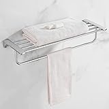 BQQQ Leichter Luxus-Handtuchhalter aus Edelstahl für Badezimmer, Badetuchstange, Badezimmerregal, Badezimmerhandtuchhalter