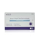 Strep A Viva Test Kit - Professionelles Strep Throat Test Kit - Schneller One-Step Test Strep A - Komplettes Kehlabstrich-Kassetten-Testkit - Schnell und genau - Einfach zu bedienen
