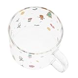 UTHCLO Glas Tee Tassen Trinkbecher süße Tassen süße Kaffeetassen Glasbecher