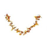 Heitmann Deco Herbst-Girlande mit Ahorn-Blättern in gelb/orange - Deko-Girlande mit Herbst-Laub - Kunststoff-Blätter