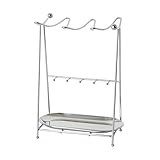 UxicRuya Schmuck Organizer, Abnehmbares Tablett, Mehrzweck Halskettenaufhänger, Hängehalter, Schmuckständer für Geschäft, Wohnheim