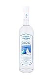 KURAMBAKOS - 700 ml Ouzo Canava Santorini 38,5% vol., qualitativ-hochwertiger griechischer Anis-Schnaps mit intensiver Note