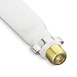 deleyCON Fensterdurchführung SAT Kabel 21,5cm Länge 16cm flexibel Kupplung Fenster & Türen Extrem flach 2mm geschirmt - Weiß