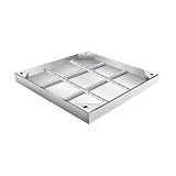 JLLEIZYZ Schachtabdeckung Rund, Schachtdeckel 80x80, Dicht Verschweißt, Bodenverstärkung, Geeignet für Einkaufszentren, Gehwege, Rasenflächen(60x60x8cm/24x24x3in)