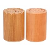 SHERCHPRY Kuchendekorationswerkzeuge 2 Stück Holz Chinesischer Mond Kuchen Stempel Vintage Keksstempel Gebäck Stempel Kuchen Presse Backzubehör für Mondkuchen Cookie Fondant 3,5 cm Gebäckpresse