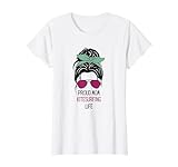 Kitesurfing Mom Outfit Unordentlicher Haarknoten Muttertag T-Shirt