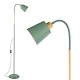 Anten Leselampe Stehlampe E27 Fassung Max.60W Schwenkbare Stehlampe für Wohnzimmer Schlafzimmer Arbeitszimmer Stehleuchte Nordisch mit Höhe 159cm, Waldgrün (ohne Leuchtmittel)