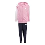 Adidas Unisex Kids Tracksuit Lk 3S Ft Set, Bliss Pink/Legend Ink, HM9679, 116