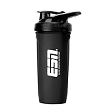 ESN Shaker Reforce Stainless Steel, schwarz, 700 ml, auslaufsicher, Maßeinheiten innen graviert, frei von BPA & DEHP