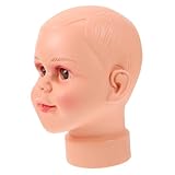 Happyyami Schaufensterpuppenkopf für Hüte Realistischer Mannequin Kopf für Kleinkinder für Hutgeschäfte und Präsentationen