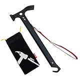 Azarxis Campinghammer mit Tragetasche, Aluminium und Multifunktions, Zelt Hammer für Heringe Outdoor (Schwarz)