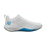 Wilson Herren Rush PRO LITE Tennisschuh, White/Atomic Blue/Navy Blazer, 44 EU