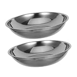 GRIRIW 2 Stück Edelstahl Wiegeschale Langlebige Waage Ersatzschale Robust Spülmaschinenfest für Küche und Lebensmittel Präzise Wägeplatte