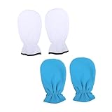 BAZEITFLOW 2 Paare Professionelle Peelinghandschuhe Waschbare Paraffin Mitt Handschuhe aus Langlebig und Komfortabel für Spa Massage und Hautpflege Zuhause Verbessern Feuchtigkeitswirkung