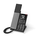 Snom HD350W Hospitality Telefon mit WiFi - Festnetztelefon, Große Optische Rufanzeige, Kurzwahltasten, Keine Datenspeicherung, Telefonkabel - Ideal Für Gästezimmer