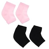 DECOMELODY 2 Paar Feuchtigkeitsspendende Gel Fersen und Knöchelsocken Atmungsaktive Fußsocken mit Gelpolster Polyester Baumwolle für Trockene und Rissige Haut Unisex Pflege