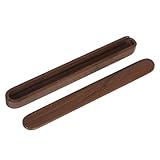 BRIGHTFUFU Holz Chopsticks Behälter aus Schwarzem Walnussholz Aufbewahrung für Besteck Löffel Gabeln mit Deckel für Aufbewahrung von Essstäbchen