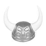 Limtula Leichter Wikingerhelm mit Hörnern Bühnenauftritte Requisiten Ritter Helm Cosplay Kostüm Zubehör Partys Kopfbedeckung Mittelalter Krieger Hut Wikinger Motto Partys Requisiten