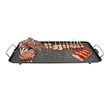 SABUIDDS 1500W Elektrogrill, 68 x 28 x 7cm, Elektrischer Tischgrill 1-6 Personen Grillplatte mit Antihaftbeschichtung, Grill für Garten, Camping, Reisen, Balkon & Küche, Stufenlos 0-250 °C