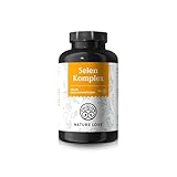 NATURE LOVE® Selen Komplex - Hochdosiert: 200µg Selen je Kapsel - 365 Kapseln - Schilddrüse - Natriumselenit, L-Selenmethionin, Selenhefe - laborgeprüft, in Deutschland produziert