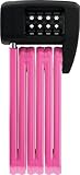 ABUS Kinder-Faltschloss Bordo Lite Mini 6055C/60 SYMBOLS - Fahrradschloss mit Symbolcode - ABUS-Sicherheitslevel 7 - 60 cm - Pink