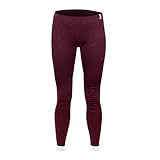 SES Thermounterhose Damen lang 52 Bordeaux aus 75% Baumwolle & 25% Polyester/atmungsaktive Lange Unterhosen Damen/Thermounterwäsche Damen für Wärme & Komfort