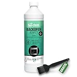 bio-chem Backofenreiniger EXTRA STARK 1000ml Gel Paste inkl. Pinsel I Selbstarbeitender Fettlöser für Backofen, Herd & Grill | Löst Eingebranntes ohne Aufheizen, Schrubben & Gerüche I Made in DE