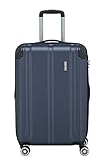 travelite Hartschalenkoffer mittelgroß, erweiterbar, 4 Rollen, CITY, Trolley mit kratzfester Oberfläche, TSA Schloss, Dehnfalte, 68 cm, 78 - 86 Liter