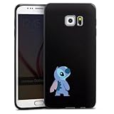Slim Case extra dünn kompatibel mit Samsung Galaxy S6 Edge Plus Silikon Handyhülle schwarz Hülle Lilo & Stitch Fanartikel Disney