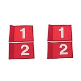 HANABASS 2 Sätze Golfflaggen Polyester Trainingsflaggen Für Golfplätze Nummerierte Fahnen Zur Verbesserung Übungsgenauigkeit Und Sichtbarkeit 2 Stück * 2