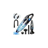 LanBlu Handstaubsauger Akku Testsieger mit Ladestation & LED Beleuchtung, 25000Pa Kabelloser Handstaubsauger Auto mit Waschbar HEPA-Filter, 120W Nass&Trocken Autostaubsauger Stark für Haus Küche Tier