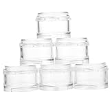 DEARMAMY 7 Stück Teiliges Mini Tablettenbox Rund Organizer mit Transparentem Design Leicht und Kompakt für Unterwegs und Tägliche Medikamentenaufbewahrung Praktischer Fächer