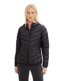 TOM TAILOR Denim Damen 1035807 Lightweight Steppjacke Mit Kapuze, 14482 – Tiefschwarz, L EU