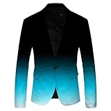 Geilisungren Herren Pailletten Glitzer Sakko Herren Karneval Festlich Tie Dye Blazer Anzugjacke Slim Fit Anzug Jacke Karneval Kostüm für Fasching Mottoparty Hochzeit Smoking Party Club Outerwear