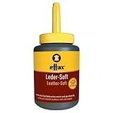 RL24 Effax - Leder-Soft mit Pinsel | Lederöl mit Bienenwachs, Lanolin & Avocadoöl | Lederfett für alle Glattleder | pflegt das Leder & schützt vor Feuchtigkeit | Lederpflege | 1 x 475 ml Flasche