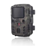 LIXSAZSE wasserdichte Wildkamera, tragbar, professionelle Bewegungserkennung, PIR, 2 Zoll Speicherkarte, Wildtier Jagdkameras