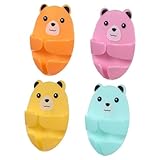 Homoyoyo 4 Stück Steckhaken Stecker Haken Steckdose Haken hängend bunt Mehrzweck wall hooks socket organizer cable holder Steckdosenhaken kabelbügel Ladehaken Haken für Netzstecker Plastik