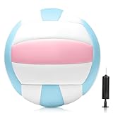 Volleyball Offizielle Größe 5, Volleyball-Set, Volleybälle, Weicher Ball, Indoor Outdoor Vollyball, Weicher Beach Volleybälle Mit Aufblasgerät für Outdoor Indoor Training Beach Ball