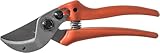 Original LÖWE 15 Amboss Gartenschere 15.107 mit Bypass Geometrie für kleinere bis mittlere Hände - gebogene antihaftbeschichtete Klinge schneidet ideal hartes Holz wie Linde Fichte Lärche Eiche